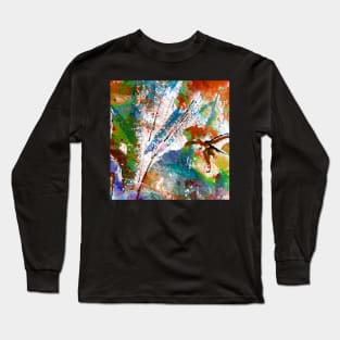 Intuitive Organic Abstract Watercolor in Rust Long Sleeve T-Shirt